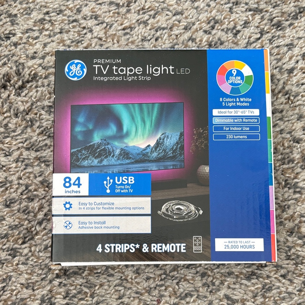 GE TV Tape Light LED with Remote